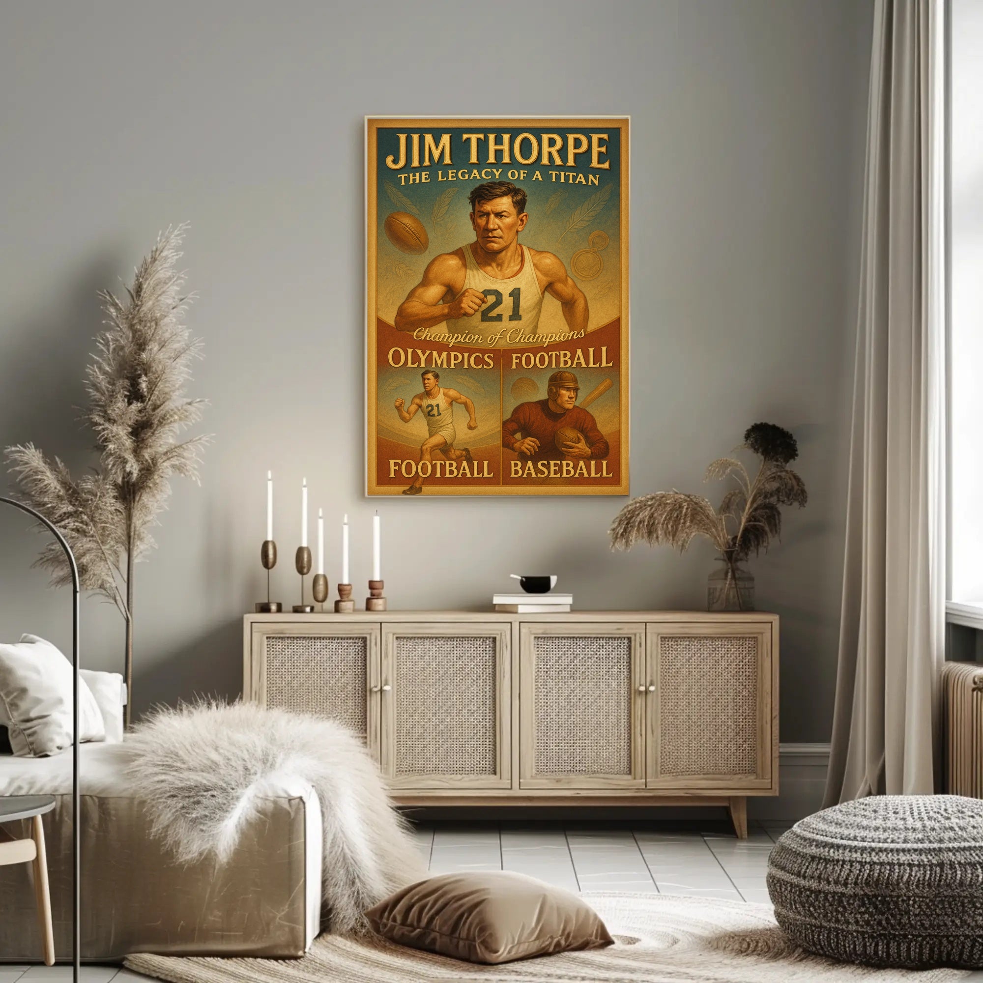 Jim Thorpe Legacy of a Titan Poster PosterGoat