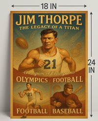 Jim Thorpe Legacy of a Titan Poster PosterGoat