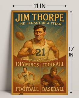 Jim Thorpe Legacy of a Titan Poster PosterGoat