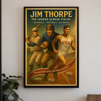 Jim Thorpe Legend Across Fields Poster Art PosterGoat