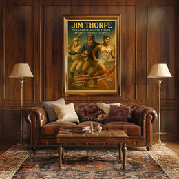 Jim Thorpe Legend Across Fields Poster Art PosterGoat