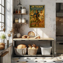 Jim Thorpe Legend Across Fields Poster Art PosterGoat