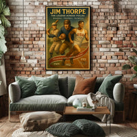 Jim Thorpe Legend Across Fields Poster Art PosterGoat