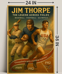 Jim Thorpe Legend Across Fields Poster Art PosterGoat