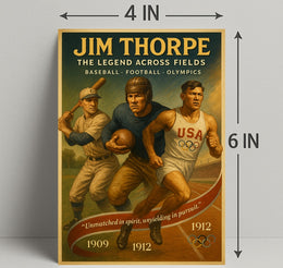 Jim Thorpe Legend Across Fields Poster Art PosterGoat