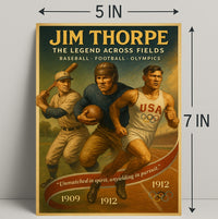 Jim Thorpe Legend Across Fields Poster Art PosterGoat