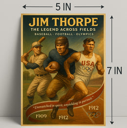 Jim Thorpe Legend Across Fields Poster Art PosterGoat