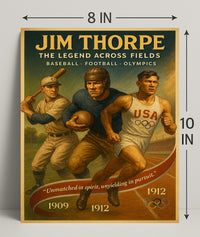 Jim Thorpe Legend Across Fields Poster Art PosterGoat