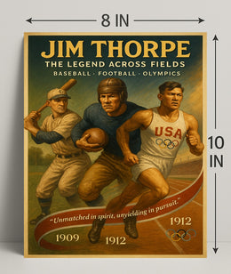 Jim Thorpe Legend Across Fields Poster Art PosterGoat