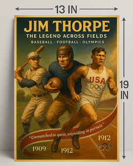 Jim Thorpe Legend Across Fields Poster Art PosterGoat