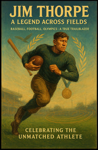Jim Thorpe Legend Across Fields Poster PosterGoat