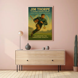 Jim Thorpe Legend Across Fields Poster PosterGoat