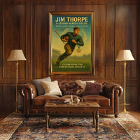 Jim Thorpe Legend Across Fields Poster PosterGoat