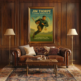 Jim Thorpe Legend Across Fields Poster PosterGoat