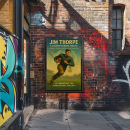 Jim Thorpe Legend Across Fields Poster PosterGoat