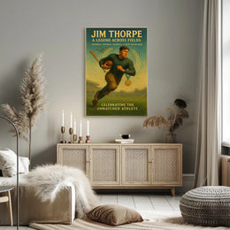 Jim Thorpe Legend Across Fields Poster PosterGoat