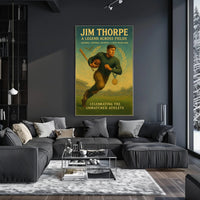 Jim Thorpe Legend Across Fields Poster PosterGoat