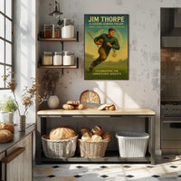 Jim Thorpe Legend Across Fields Poster PosterGoat