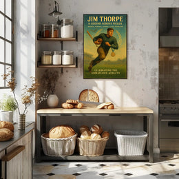 Jim Thorpe Legend Across Fields Poster PosterGoat