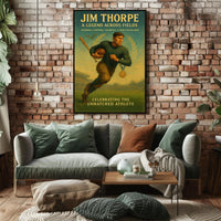 Jim Thorpe Legend Across Fields Poster PosterGoat