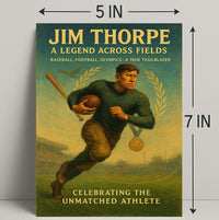 Jim Thorpe Legend Across Fields Poster PosterGoat