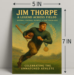 Jim Thorpe Legend Across Fields Poster PosterGoat