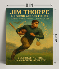 Jim Thorpe Legend Across Fields Poster PosterGoat