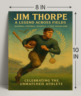 Jim Thorpe Legend Across Fields Poster PosterGoat