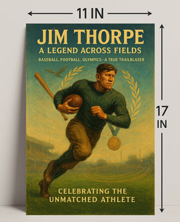 Jim Thorpe Legend Across Fields Poster PosterGoat