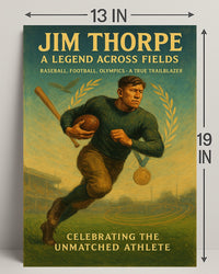 Jim Thorpe Legend Across Fields Poster PosterGoat