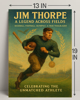 Jim Thorpe Legend Across Fields Poster PosterGoat