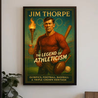 Jim Thorpe Legend of Athleticism Poster PosterGoat