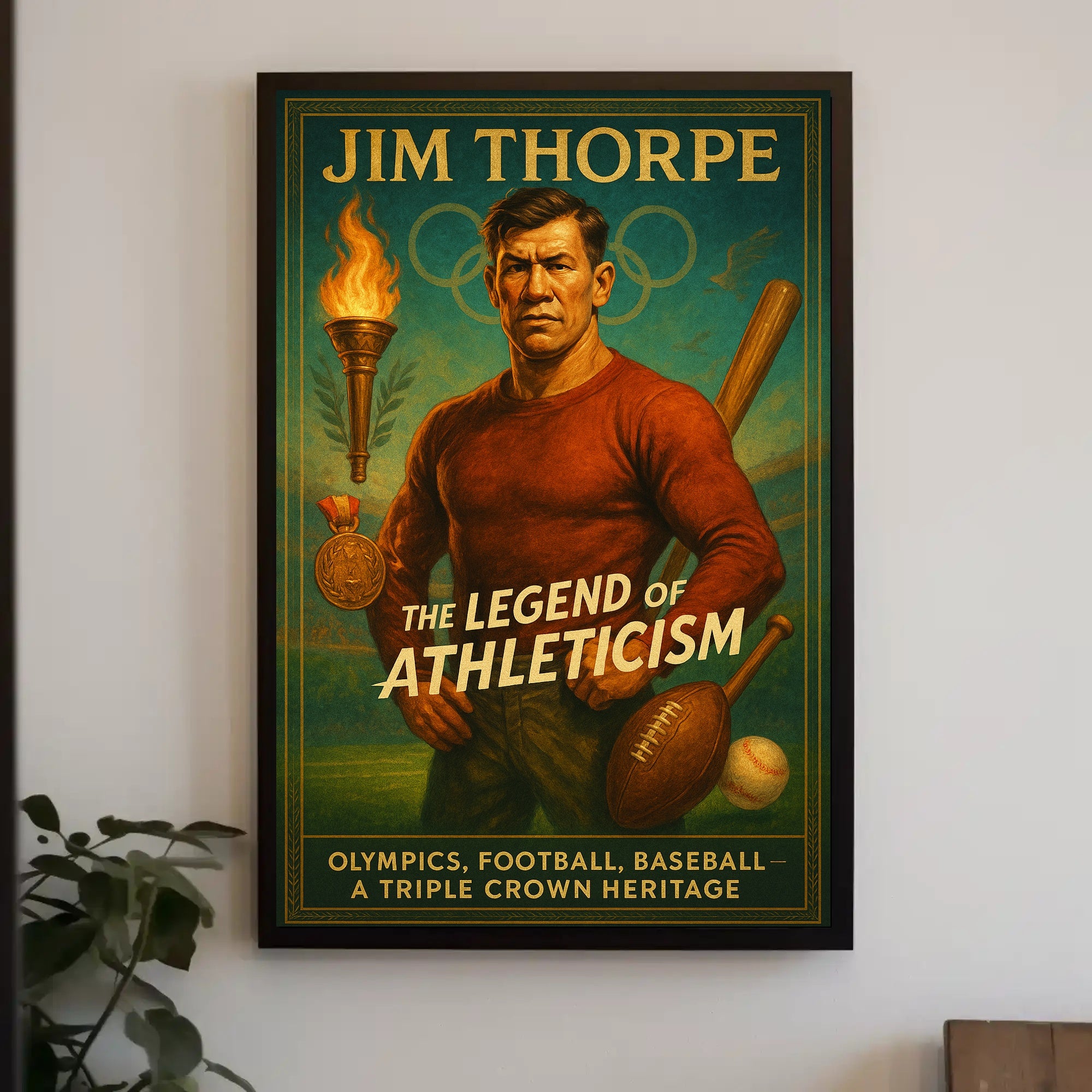 Jim Thorpe Legend of Athleticism Poster PosterGoat