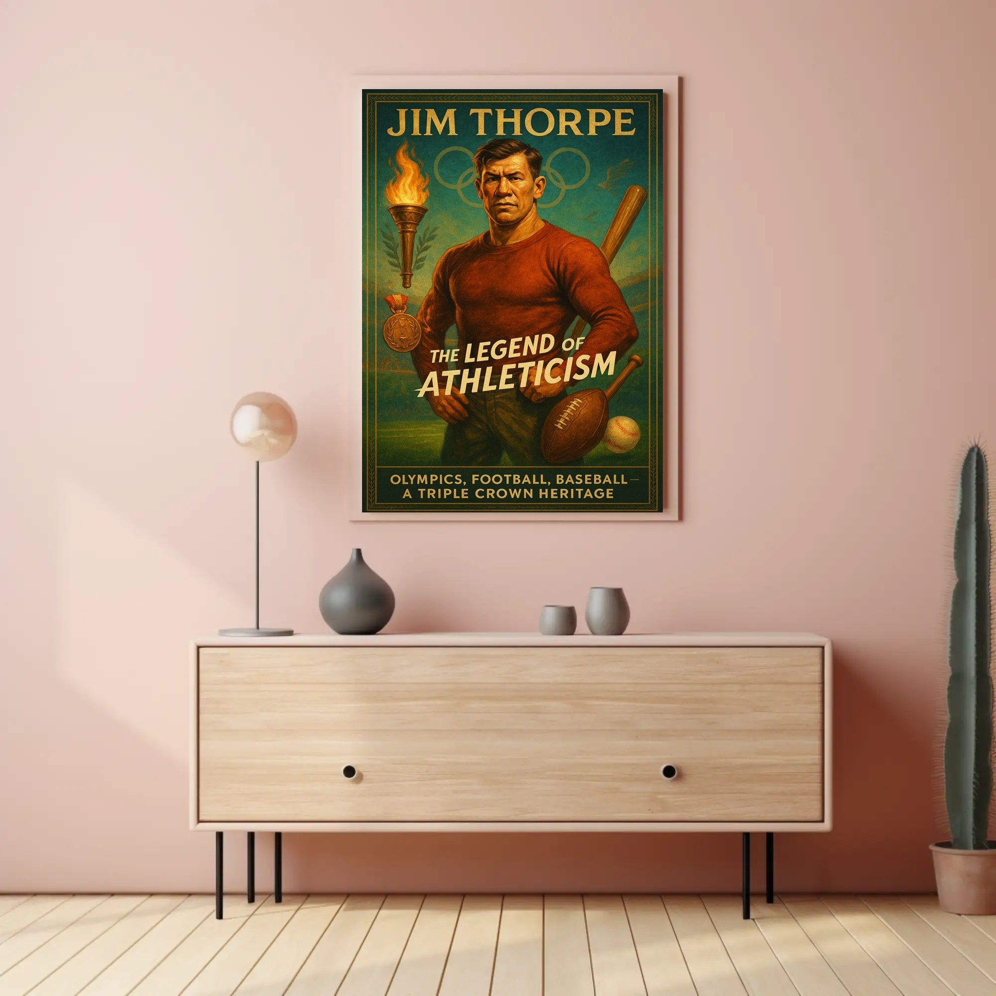Jim Thorpe Legend of Athleticism Poster PosterGoat