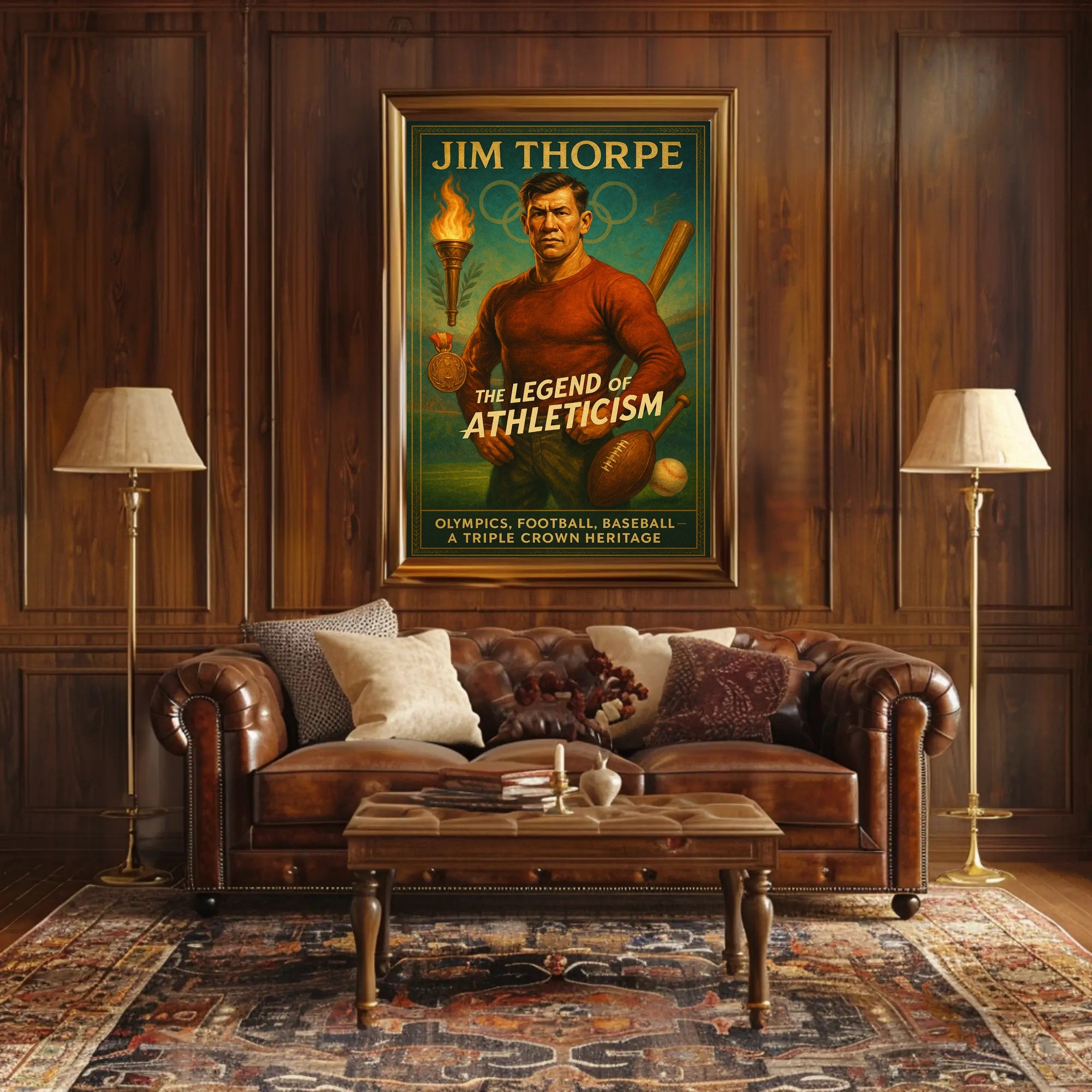 Jim Thorpe Legend of Athleticism Poster PosterGoat