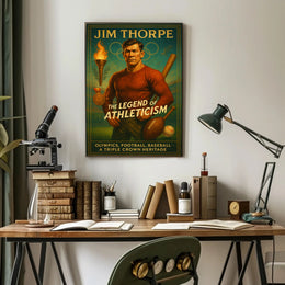 Jim Thorpe Legend of Athleticism Poster PosterGoat