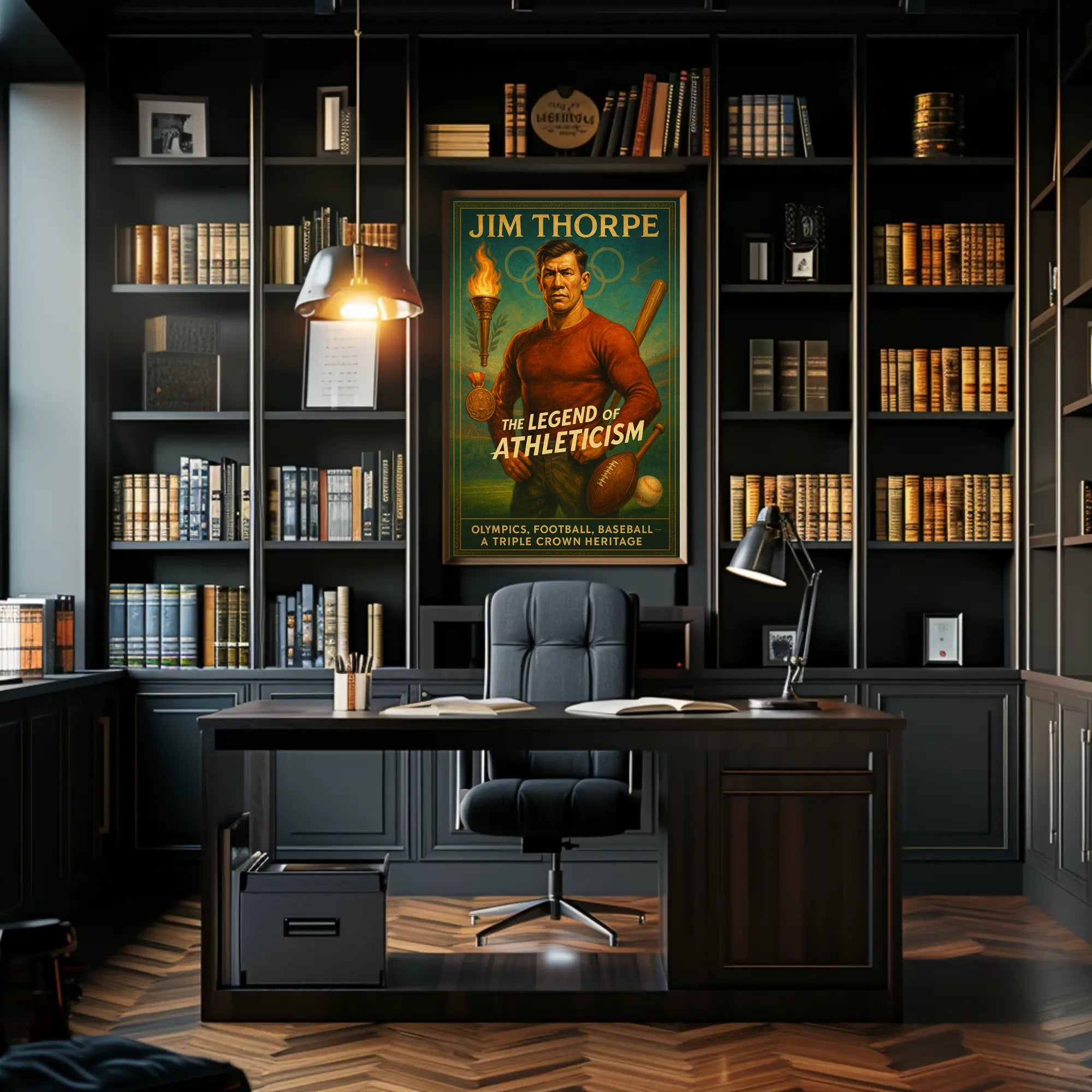 Jim Thorpe Legend of Athleticism Poster PosterGoat