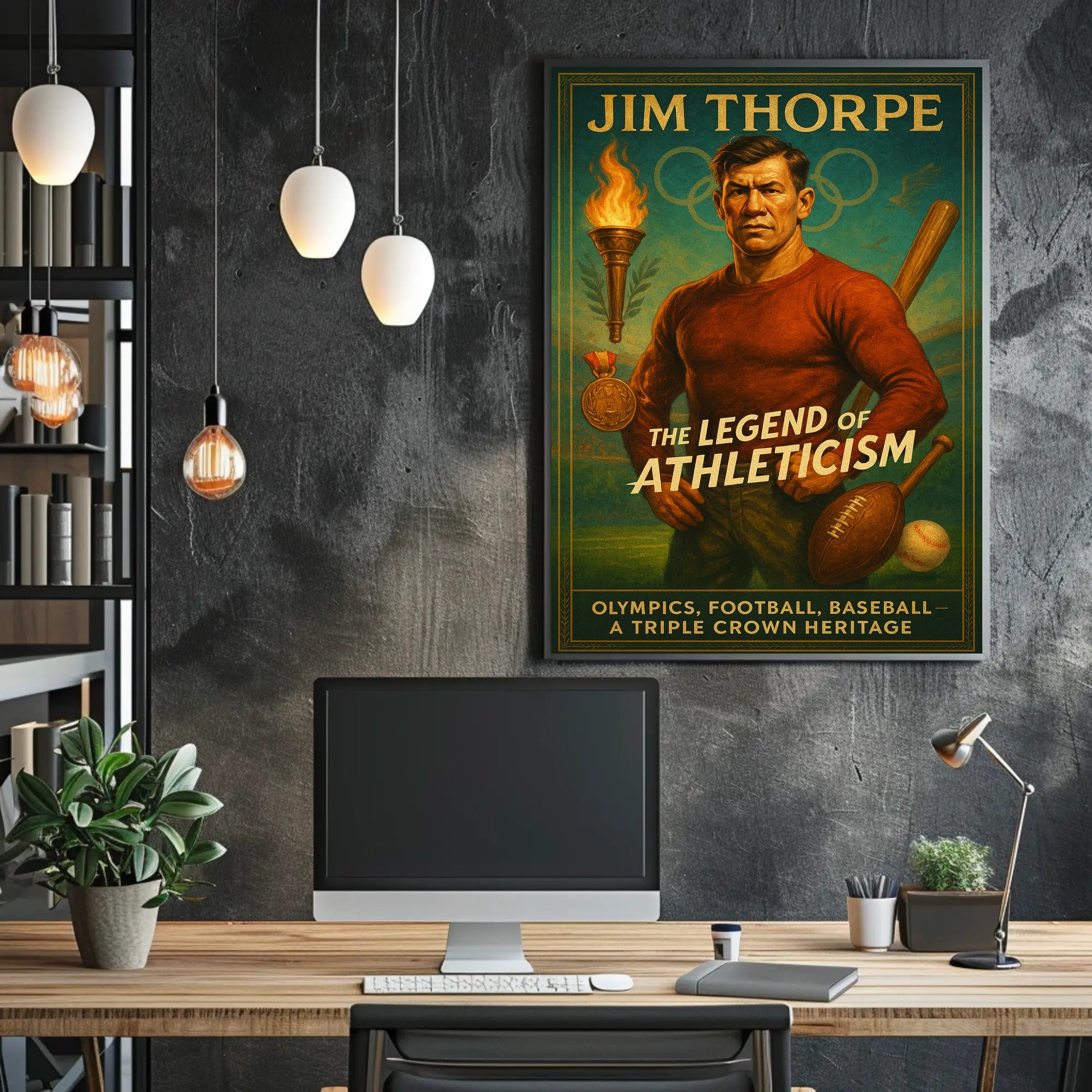 Jim Thorpe Legend of Athleticism Poster PosterGoat