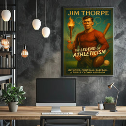Jim Thorpe Legend of Athleticism Poster PosterGoat