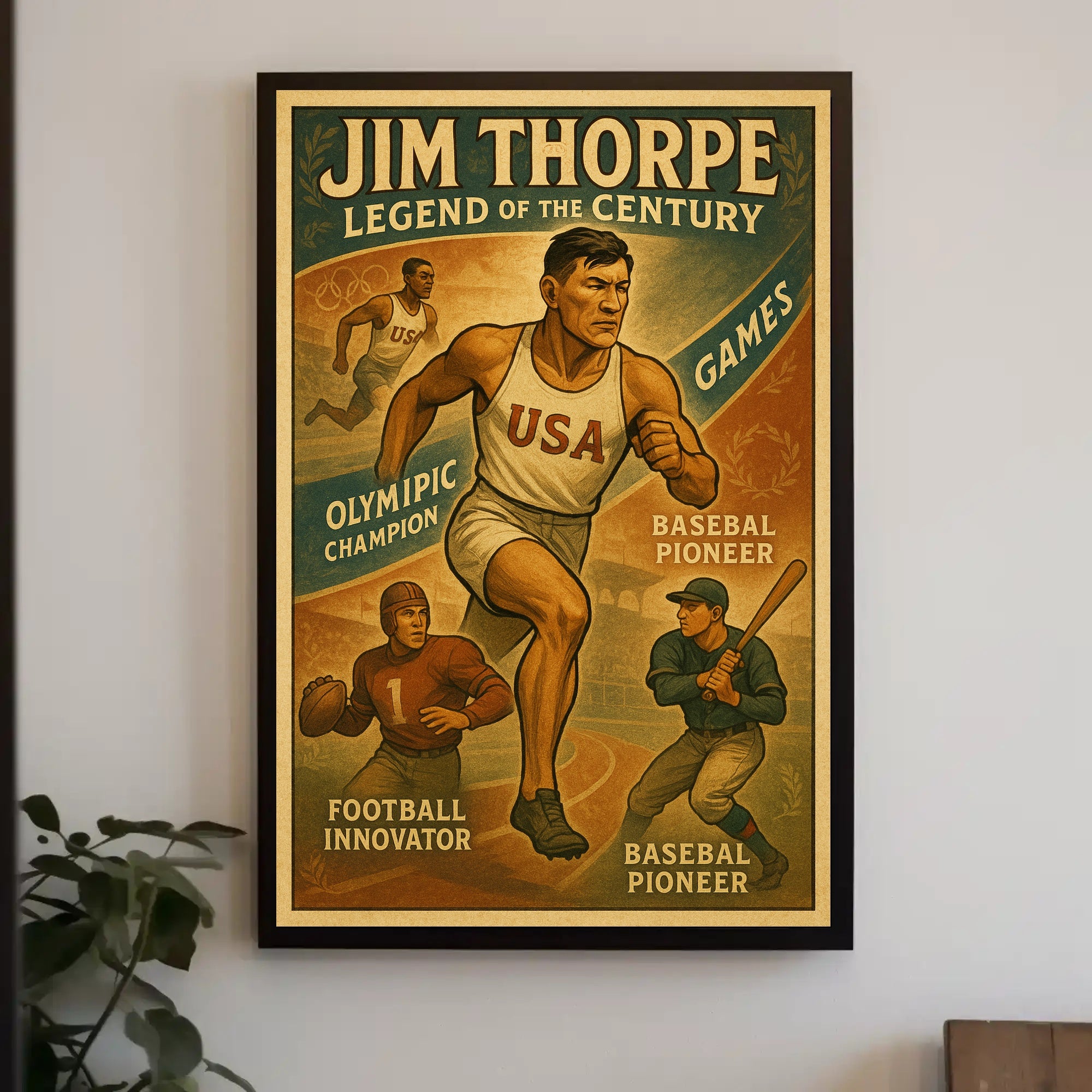 Jim Thorpe Legend of the Century Poster PosterGoat