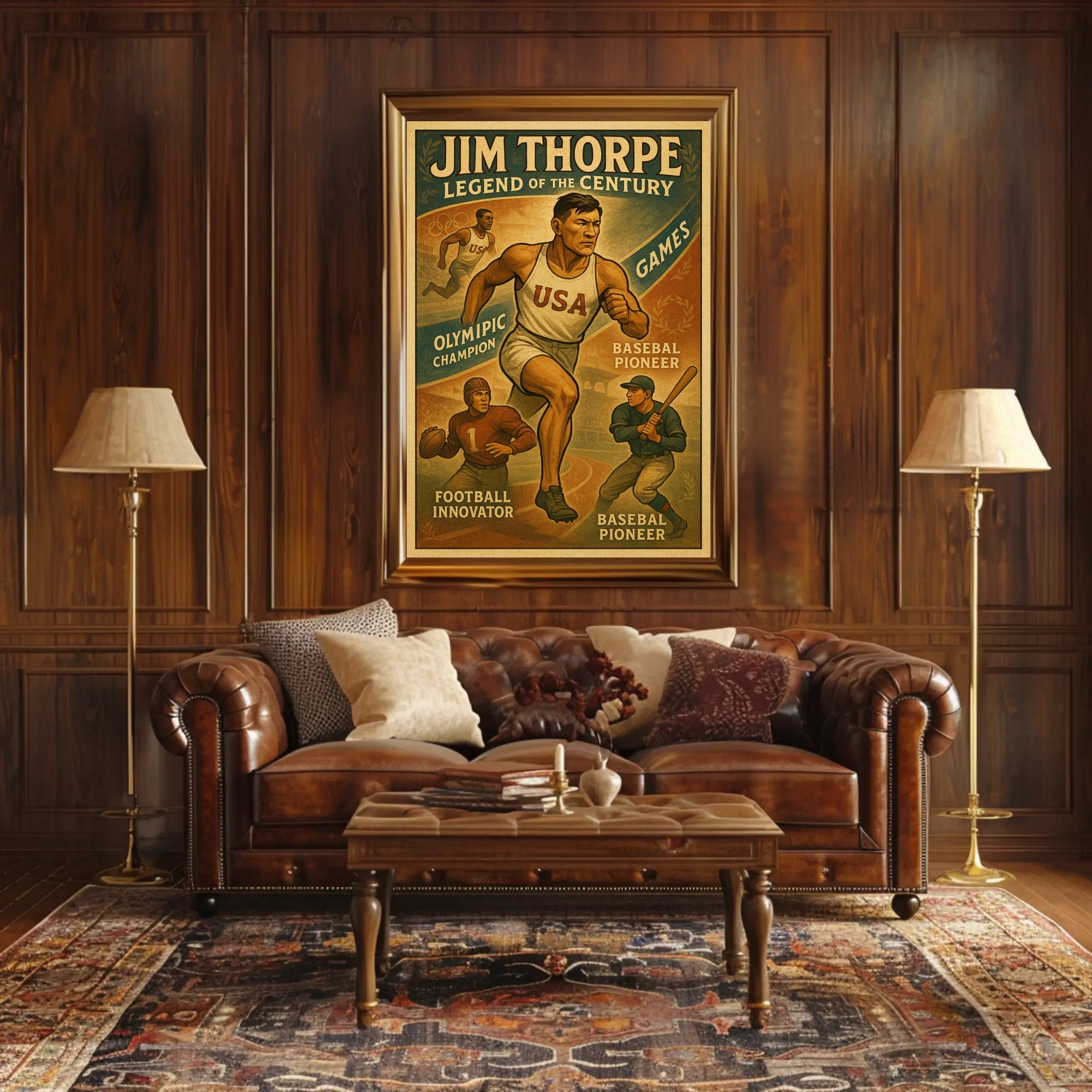 Jim Thorpe Legend of the Century Poster PosterGoat