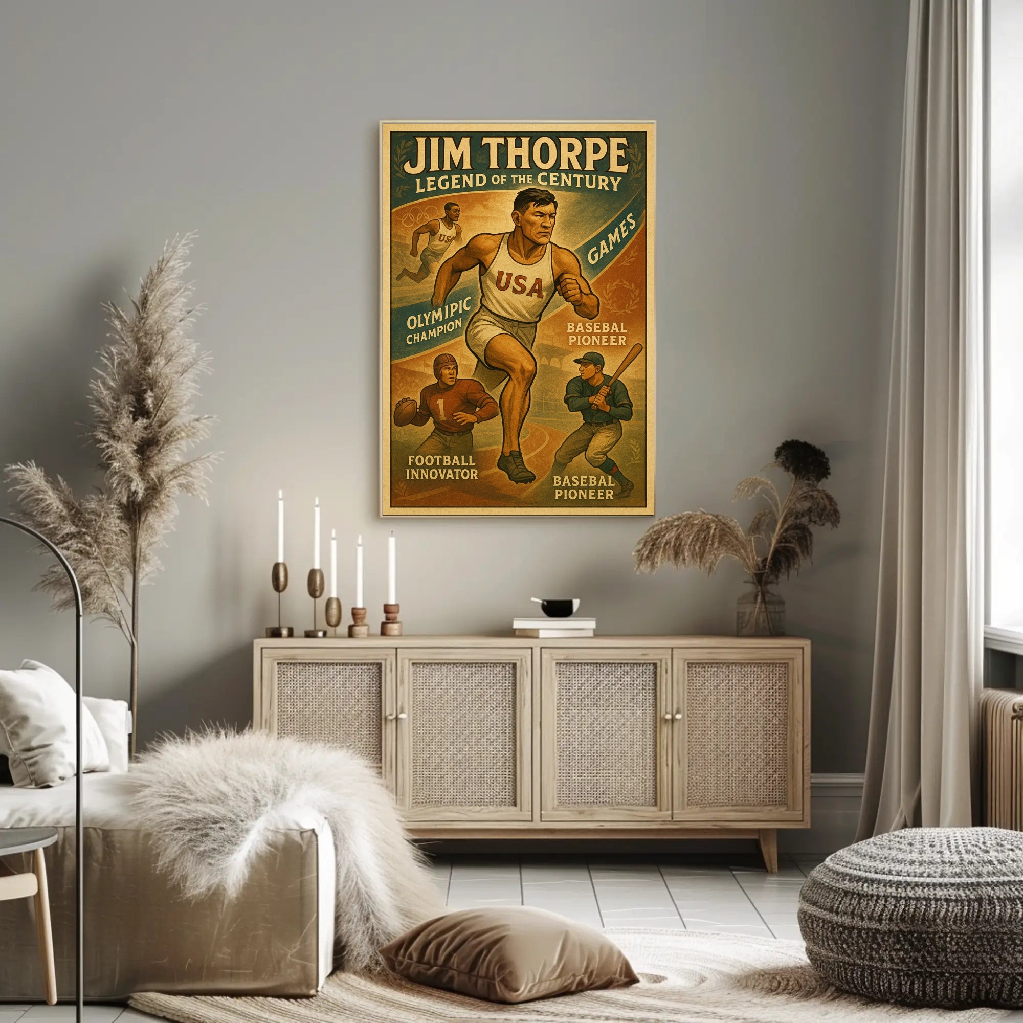 Jim Thorpe Legend of the Century Poster PosterGoat