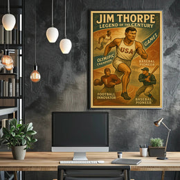 Jim Thorpe Legend of the Century Poster PosterGoat