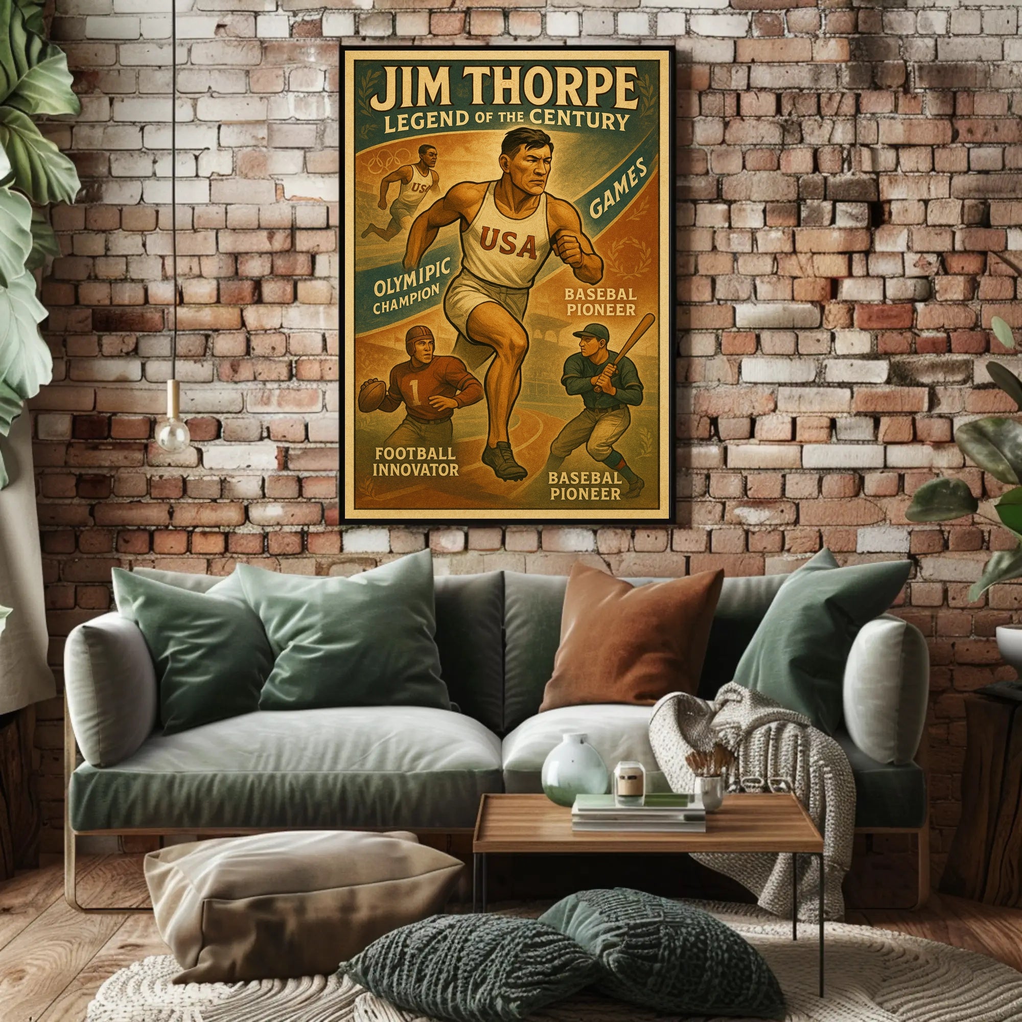 Jim Thorpe Legend of the Century Poster PosterGoat