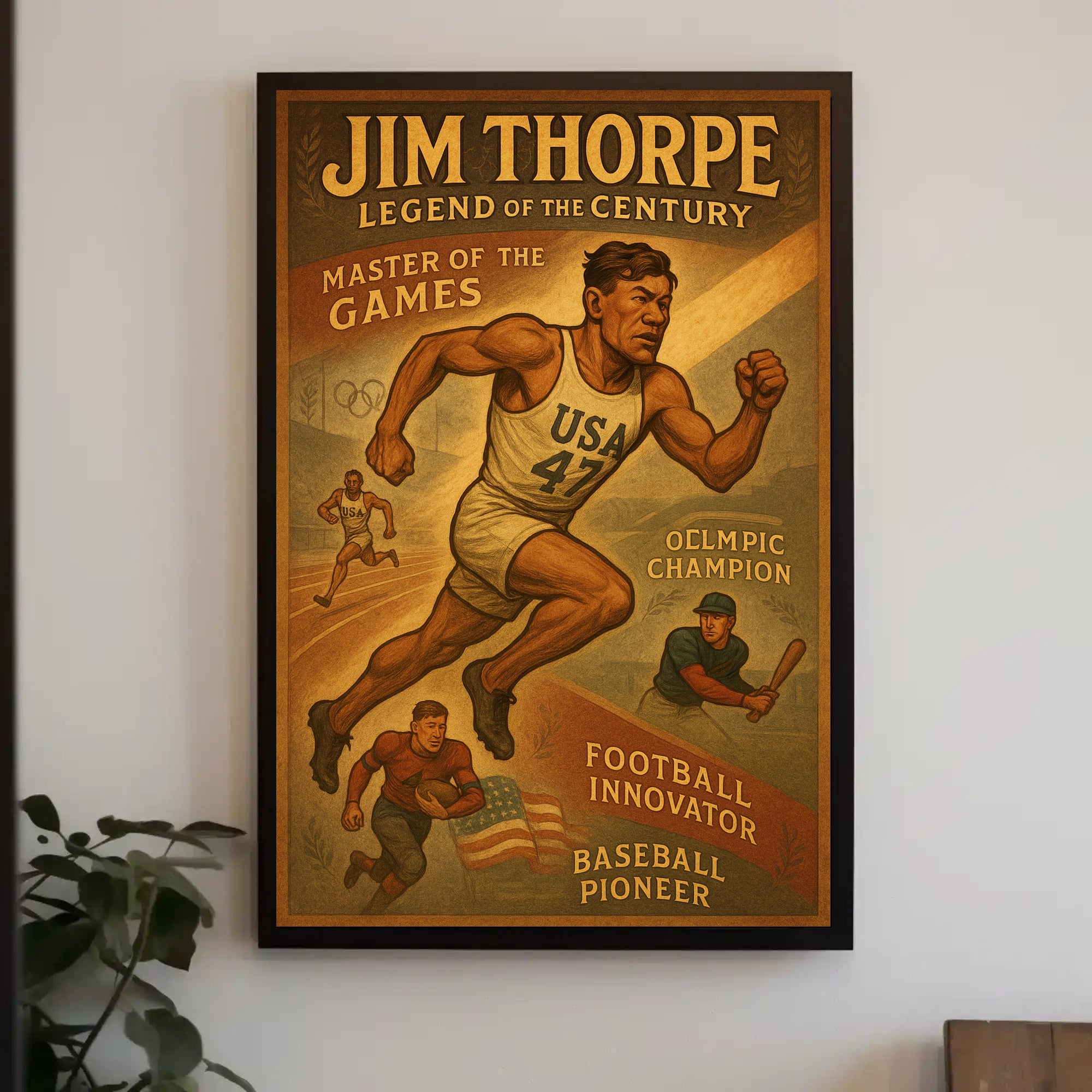 Jim Thorpe Legend of the Century Poster Print PosterGoat