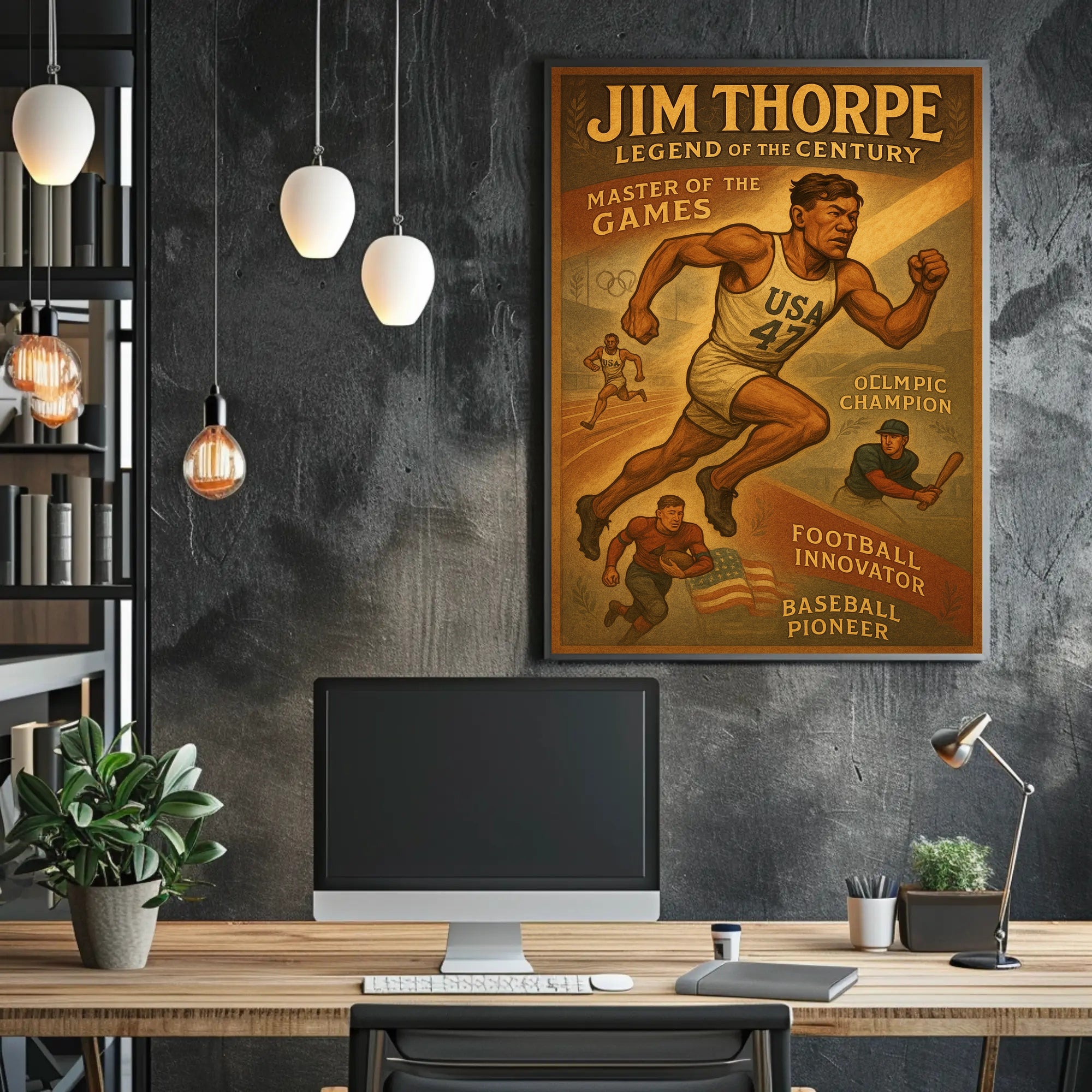 Jim Thorpe Legend of the Century Poster Print PosterGoat