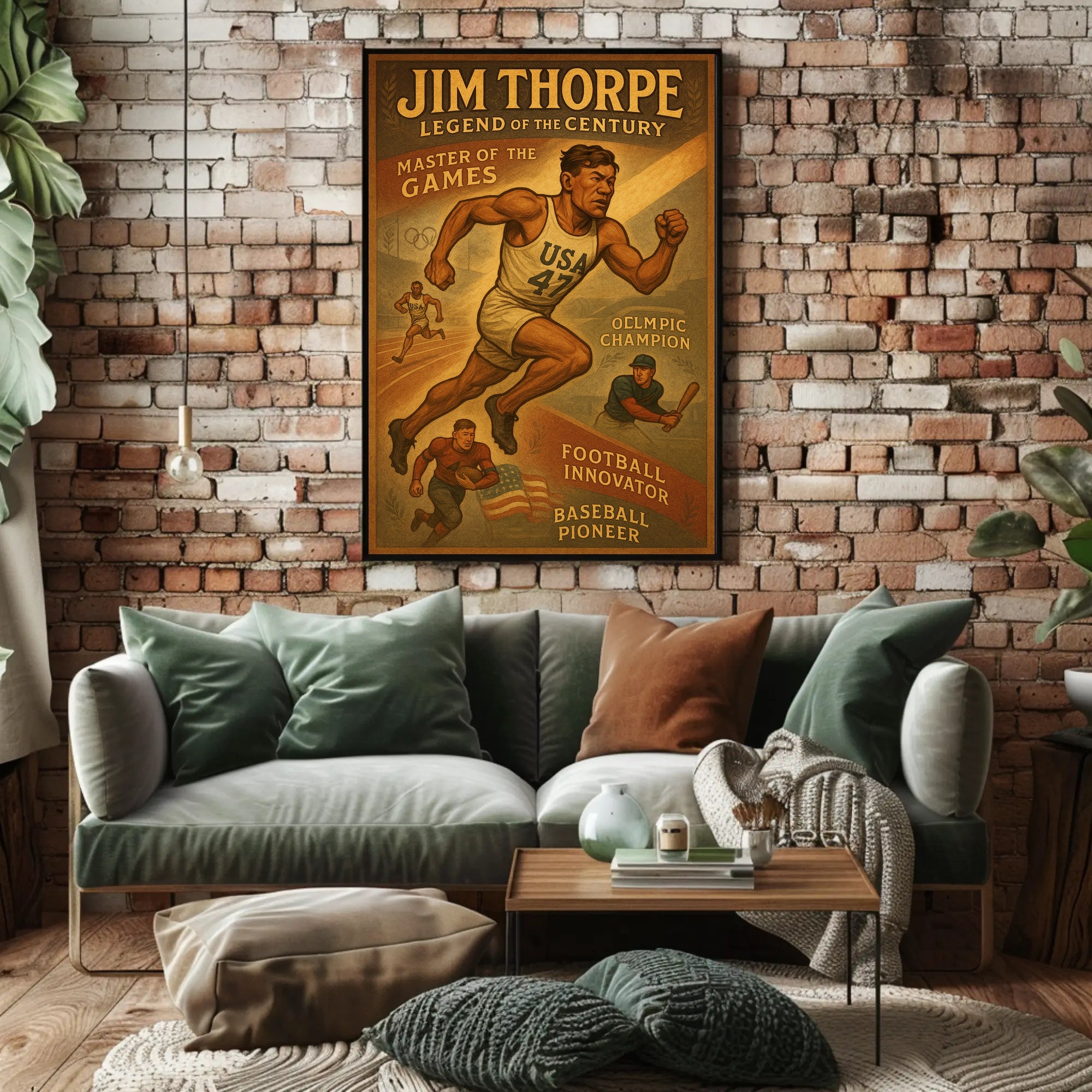 Jim Thorpe Legend of the Century Poster Print PosterGoat