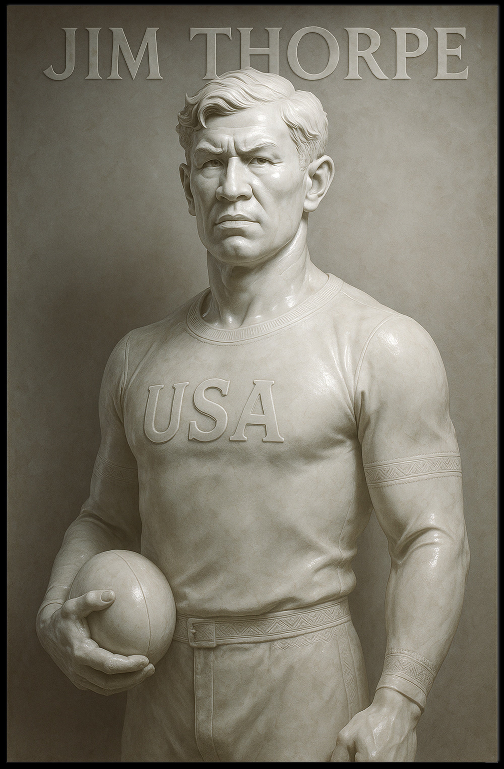 Jim Thorpe Legendary Athlete Poster Art PosterGoat