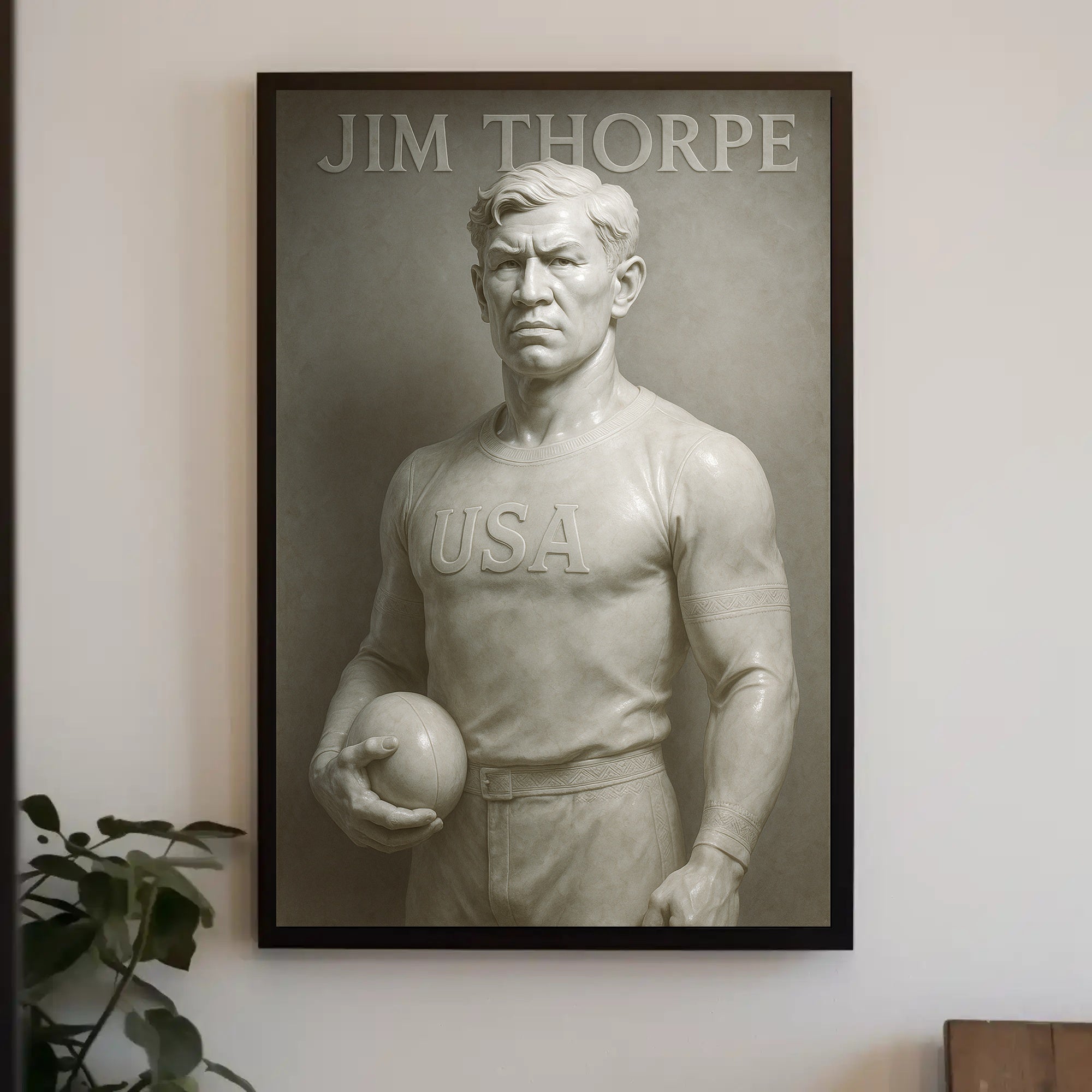 Jim Thorpe Legendary Athlete Poster Art PosterGoat
