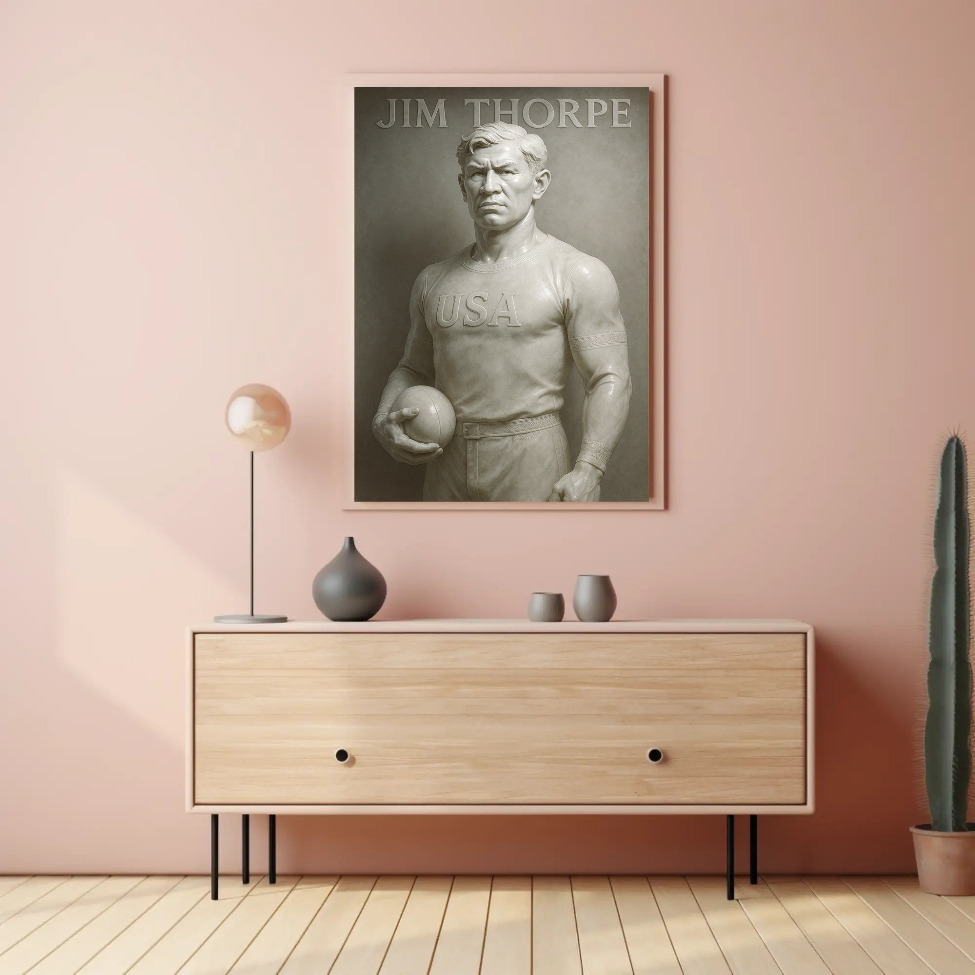 Jim Thorpe Legendary Athlete Poster Art PosterGoat